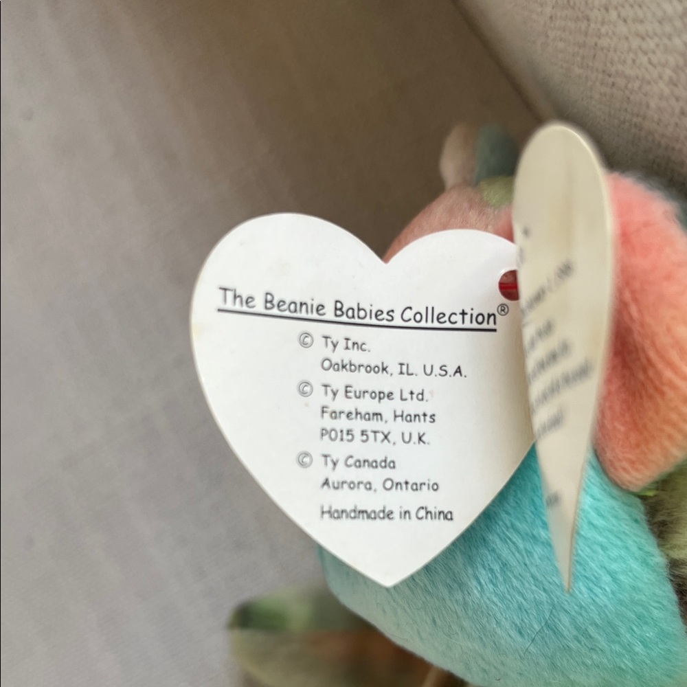 Ty Colorful Peace Bear Plush Toy - Picture 3 of 4